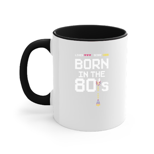 1988 Birtday Retro Gamer Pixel Born in the 80s Accent Mugs