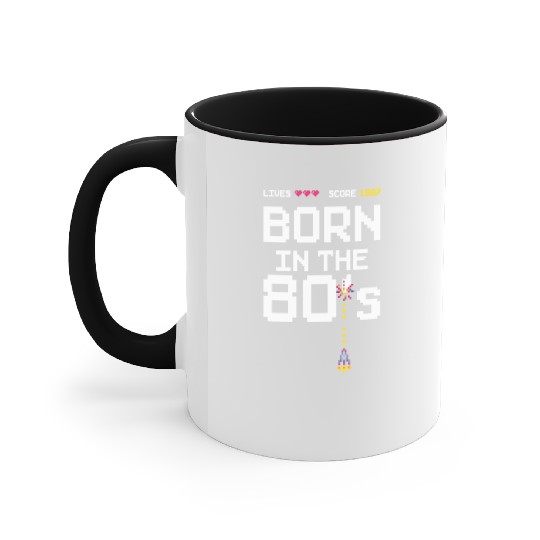 1987 Birtday Retro Gamer Pixel Born in the 80s Accent Mugs