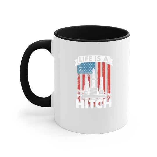 Oilfield Oil Drilling Us Flag Accent Mugs