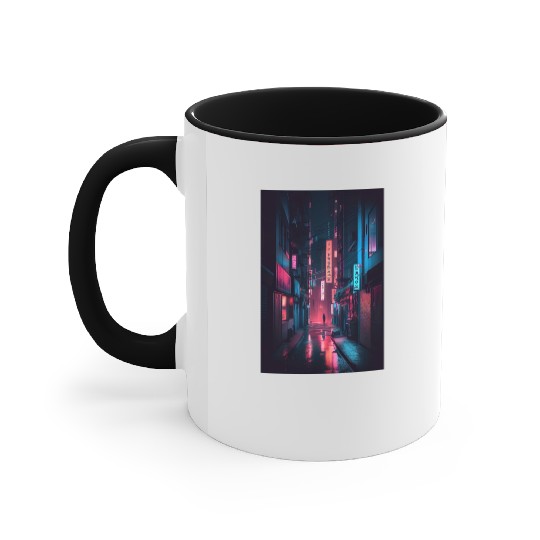 Tokyo Japan Japanese Aesthetic Graphic Night Scene Accent Mugs