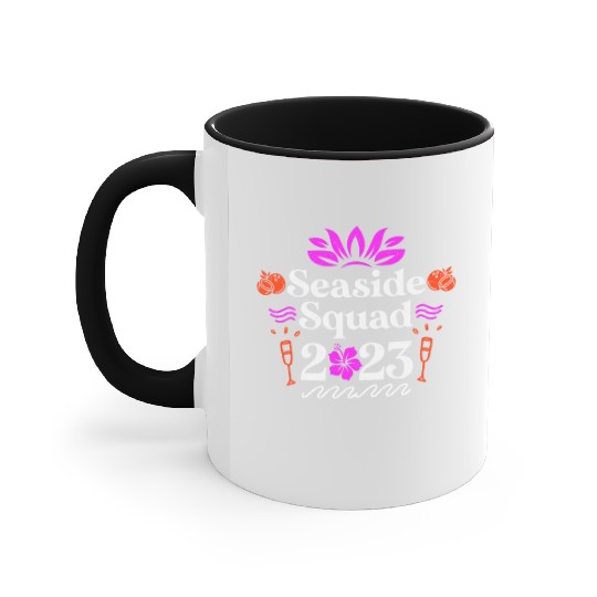 Seaside Squad 2023 Summer Vacation Spring Break Accent Mugs