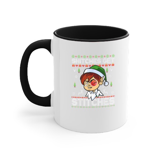 Warrior 12 Snitches Get Stitches Accent Mugs