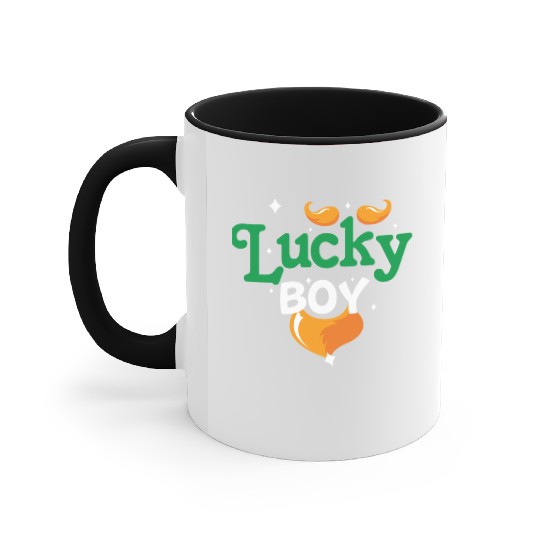 lucky boy Accent Mugs