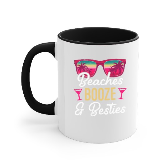 Beaches Booze Besties 2023 Holiday Spring Break Accent Mugs