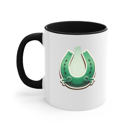 A horseshoe for good luck T--Accent Mugs