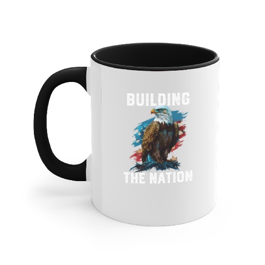 Building the Nation American Bald Eagle America Accent Mugs