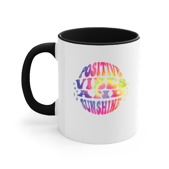 Positive Vibes and Sunshine Summer Party Accent Mugs