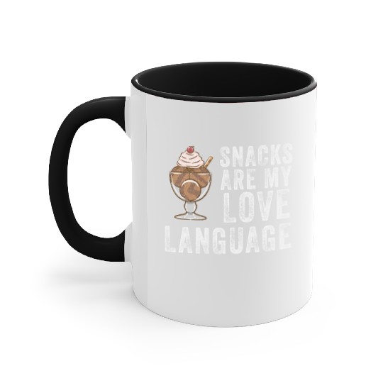 Snacks Are My Love Language Accent Mugs