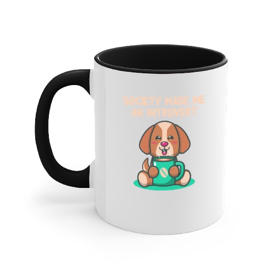 Handcrafted by Society Introvert Sayings Antisocia Accent Mugs