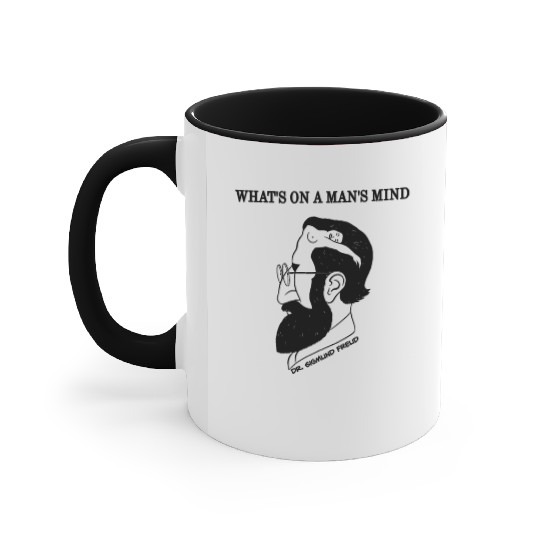 What's On A Man's Mind Dr. Sigmund Freud Accent Mugs