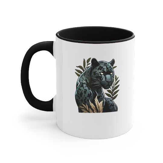 The power of the black panther Accent Mugs
