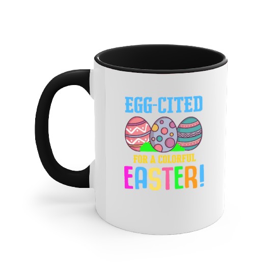 Easter Colorful Egg Dye Rabbit Egg Hunt Accent Mugs