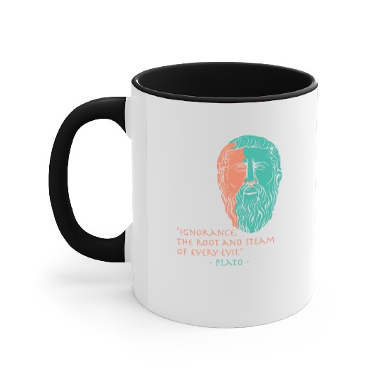 Plato Stoic Philosophy Quote Accent Mugs
