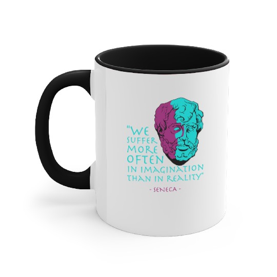 Seneca Stoic Philosophy Quote Accent Mugs