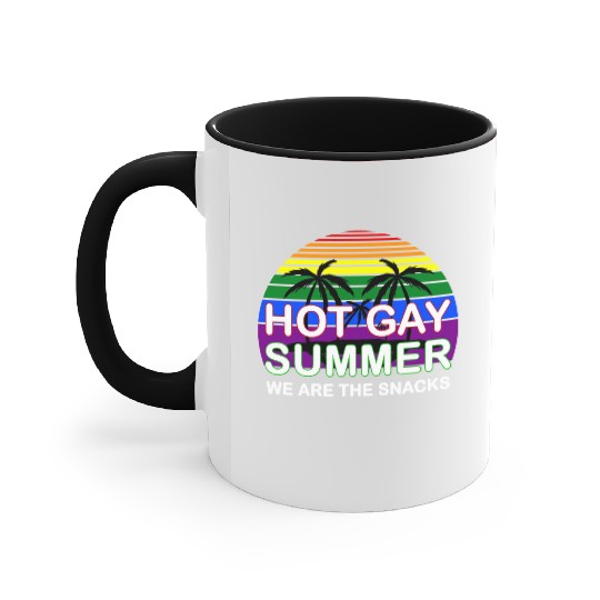 Hot Gay Summer We Are The Snacks LGBT Apparel Accent Mugs