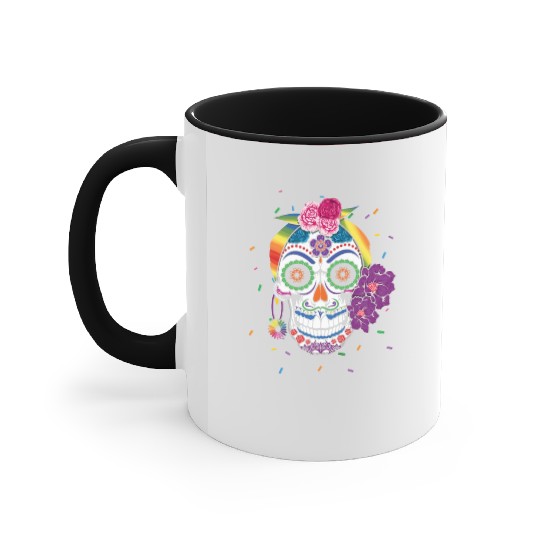 Gay Dia De Los Muertos LGBTQ LGBT Pride Month Accent Mugs