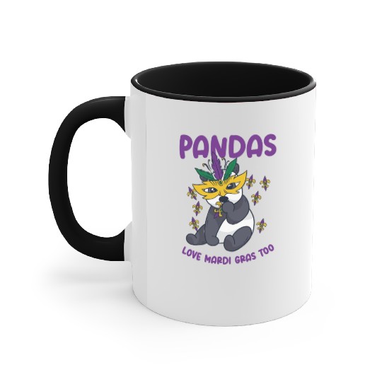 Mardi Gras Carnival Panda Mask Parade Costume Accent Mugs