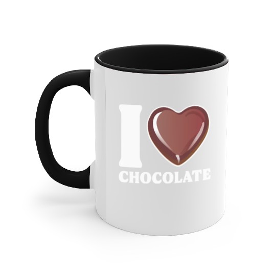 I Love Chocolate Accent Mugs