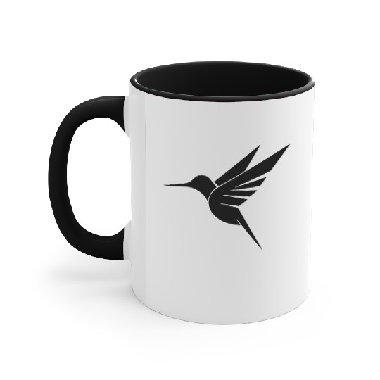 Floating Hummingbird Tattoo Tribal Swinging Accent Mugs