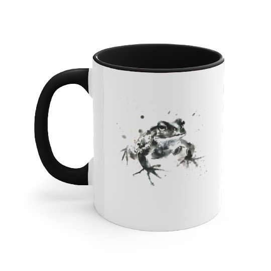 Frog Sumie painting Japanese art style Accent Mugs