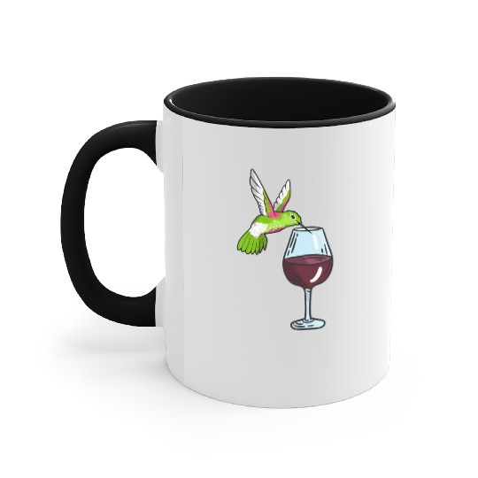 Hummingbird Drinking Wine Birdwatching Hummingbird Accent Mugs
