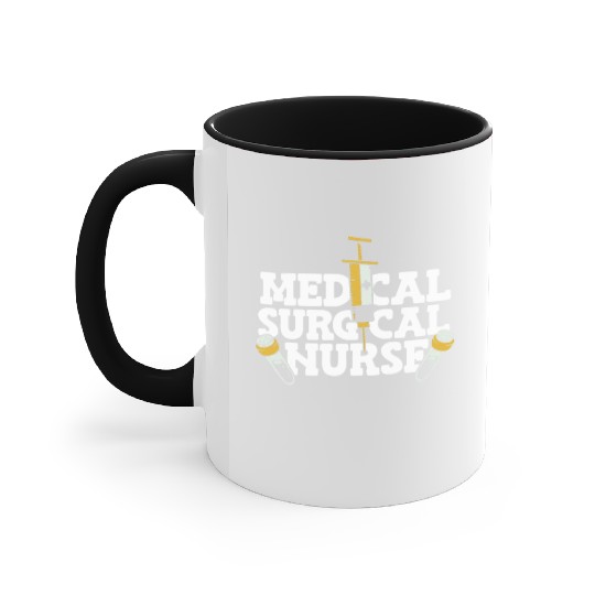 Medical Surgical Nurse Syringe National Nurses Day Accent Mugs