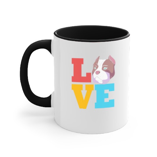 Bully Dog Lover I Love My American Bully Accent Mugs