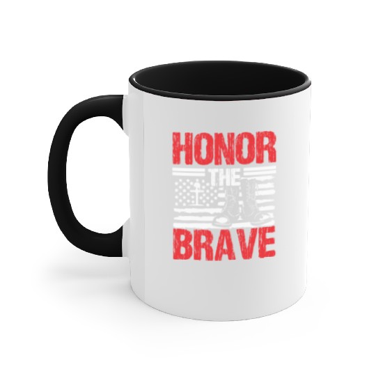 Soldier honor the brave military army veteran Accent Mugs