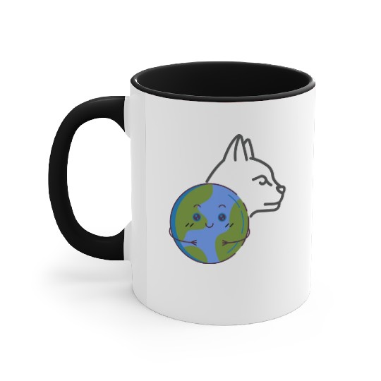 Save The Earth Its The Only Planet With Cat Accent Mugs