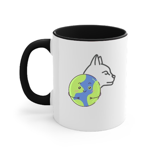 Save The Earth Its The Only Planet With Cat Accent Mugs