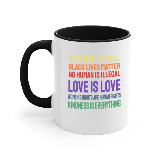 Science Is Real Black Lives Matter Accent Mugs