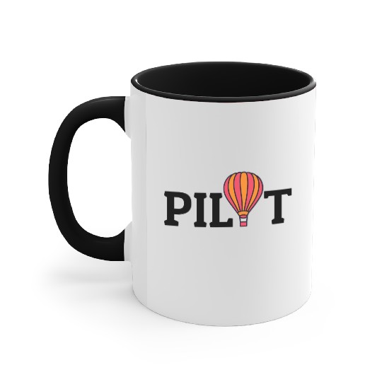 Hot Air Ballooning Hopper Balloon Ride Balloonist Accent Mugs