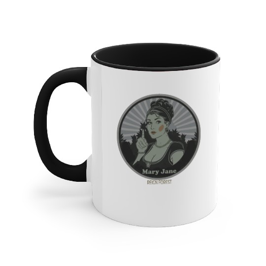 Mary Jane Lady Marijuana Funny Graphic Accent Mugs