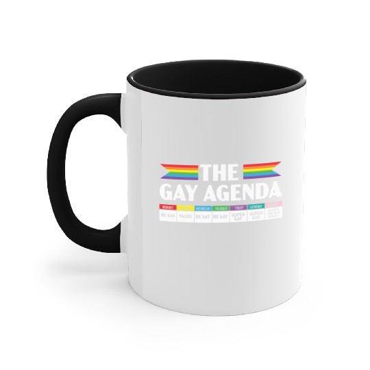 Gay Rights Rainbow Pride Month LGBTQ Gay Pride Accent Mugs