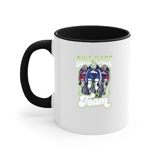 Bike Race Team Cycling Bicycle Racer Racing Accent Mugs