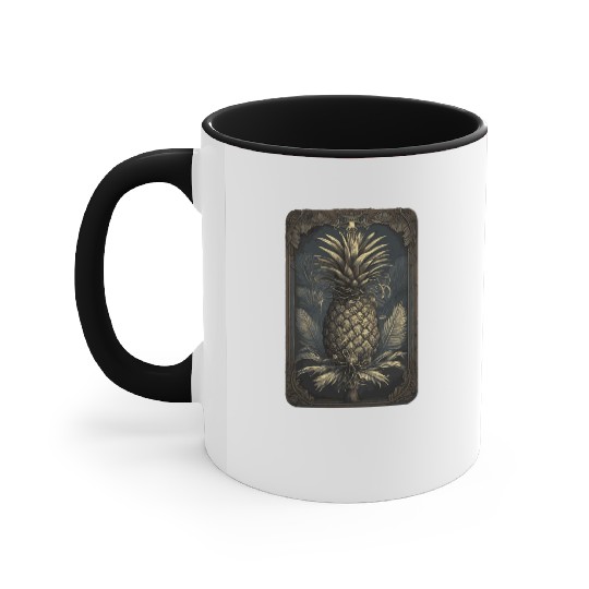 pineapple fruit tarot Accent Mugs