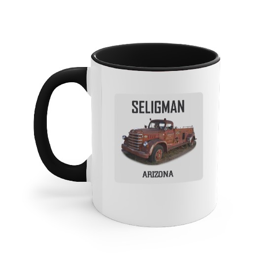 Old car city of Seligman in Arizonna, US Route 66 Accent Mugs