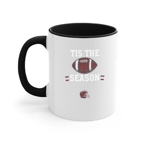 Tis The Season - Football Accent Mugs