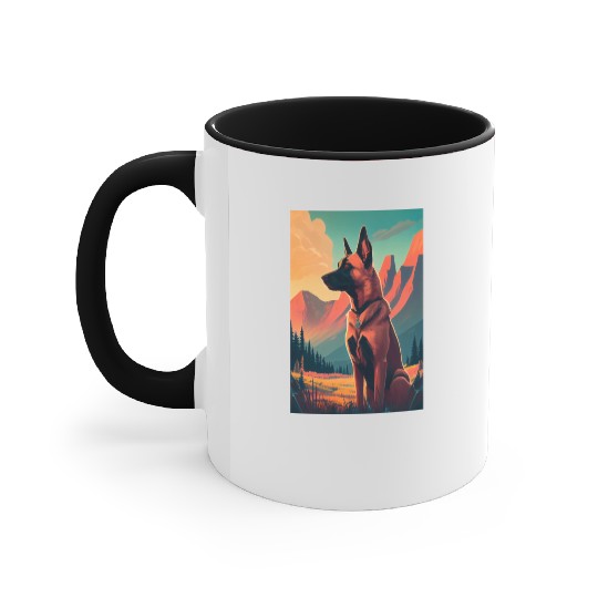 Belgian Malinois Nature Accent Mugs