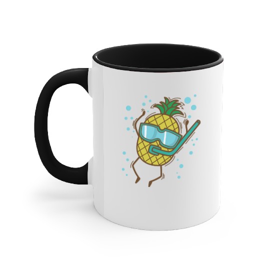 Pineapple dives Tropical sweet Fruit Accent Mugs