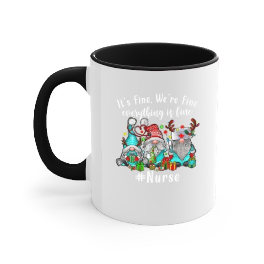 Gnome Its Fine Im Fine Everything Is Fine Xmas Accent Mugs