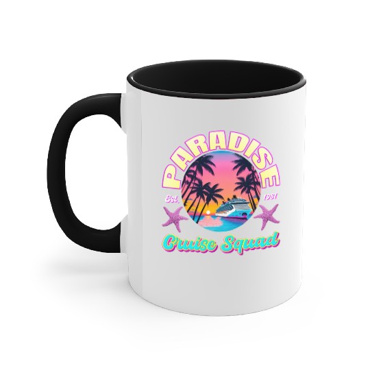 Paradise Cruise Squad: 80's Miami Cruise Ship Accent Mugs