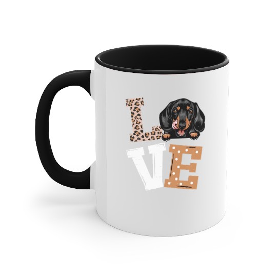 Dachshund Dog I Love My Dachshund Funny Dog Lovers Accent Mugs