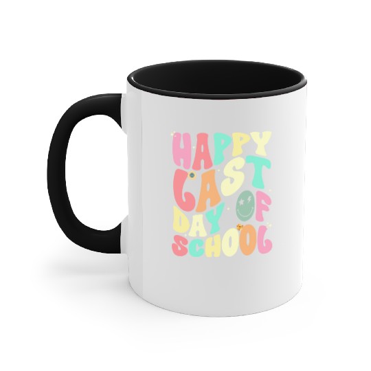 Groovy Happy Last Day of School Teacher Student Accent Mugs