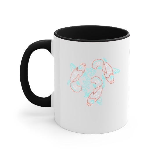 Neon Koi Fish Accent Mugs