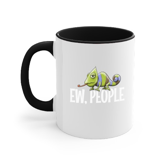Ew People Grumpy Chameleon Lovers Sarcastic Joke Accent Mugs