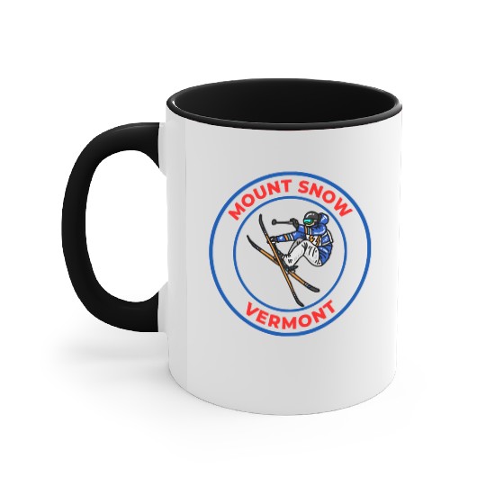 Retro Cool Skiing Mount Snow Vermont Souvenir Accent Mugs
