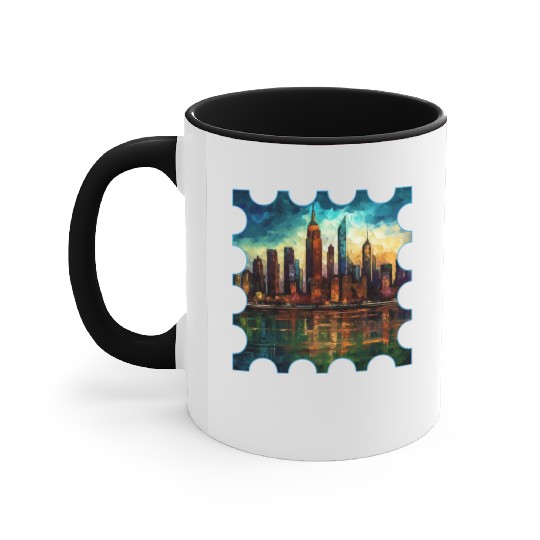 New York skyline Reverie A Symphony of Dreams Accent Mugs