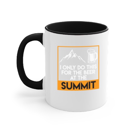 Summit Beer fan Wanderlust Mountain lover Hiker Accent Mugs