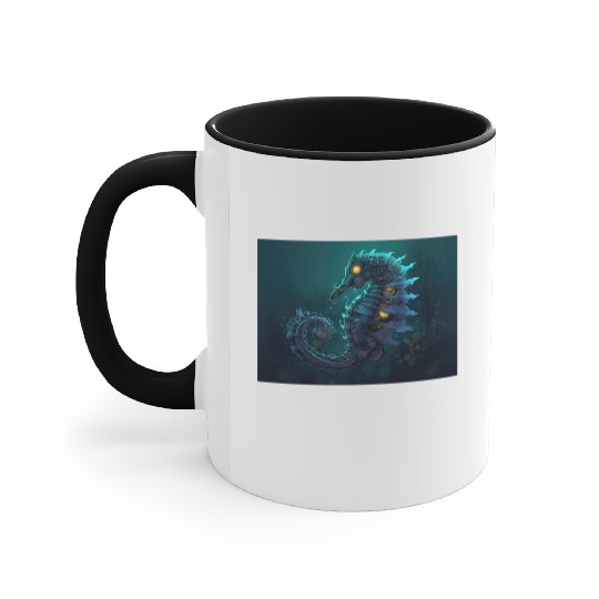 Neon Shark Attack Accent Mugs